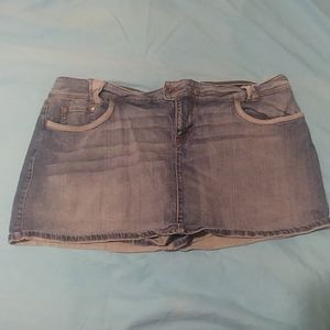 Torrid Blue Jean Short Skirt with hidden shorts